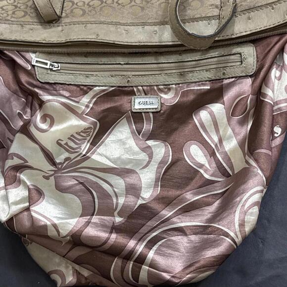 Vintage Guess Purse Y2K Monogram Logo Beige Tan Hand Bag - Picture 15 of 15